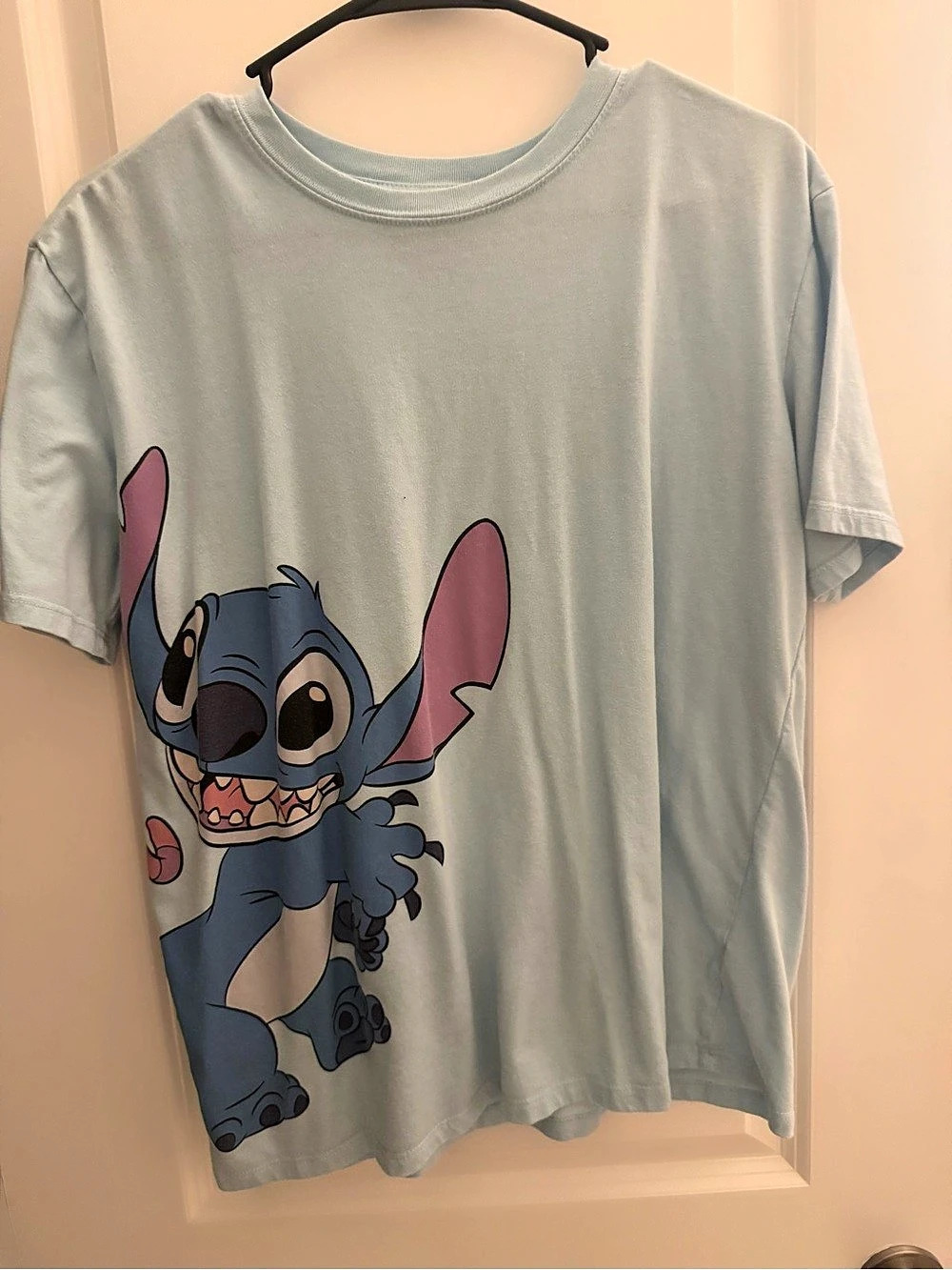 Disney Stitch Graphic Tee in Blue & Pink Girls XL Like New